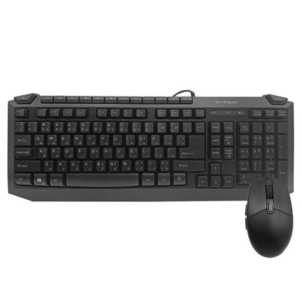 KEYBOARD + MOUSE YES-ORIGINAL GX3363 WIRED & GAMING ENGLISH & ARABIC