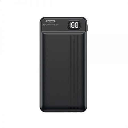 Remax RPP-106 Wired Power Bank, 20000 mah, 2 Ports - Black