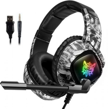 ONIKUMA K19 Camouflage Color Game headset with Mic and LED light for computer , Mobile and PS4