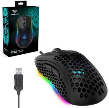 Gaming Mouse , Aula F810 Gaming Mouse Programmable USB With Rainbow Backlight For PC