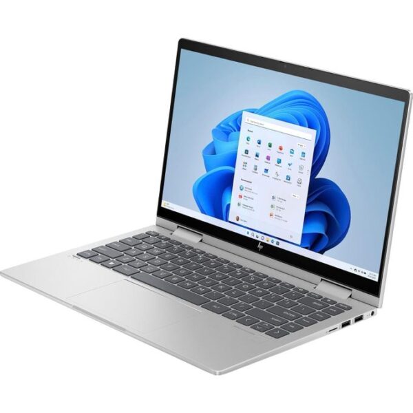 HP Envy X360 14-es1013dx - Core 5-120U,  8GB Ram LPDDR4X, 512 GB NVMe, Intel Iris Xe Graphics, 14 Inch FHD Touch, Win11,  Natural silver-9R8R2UA
