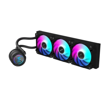 GIGABYTE CPU Cooler Fan AORUS WATERFORCE II 360,powerful liquid cooling, bold RGB lighting, and premium design made for next-level performance