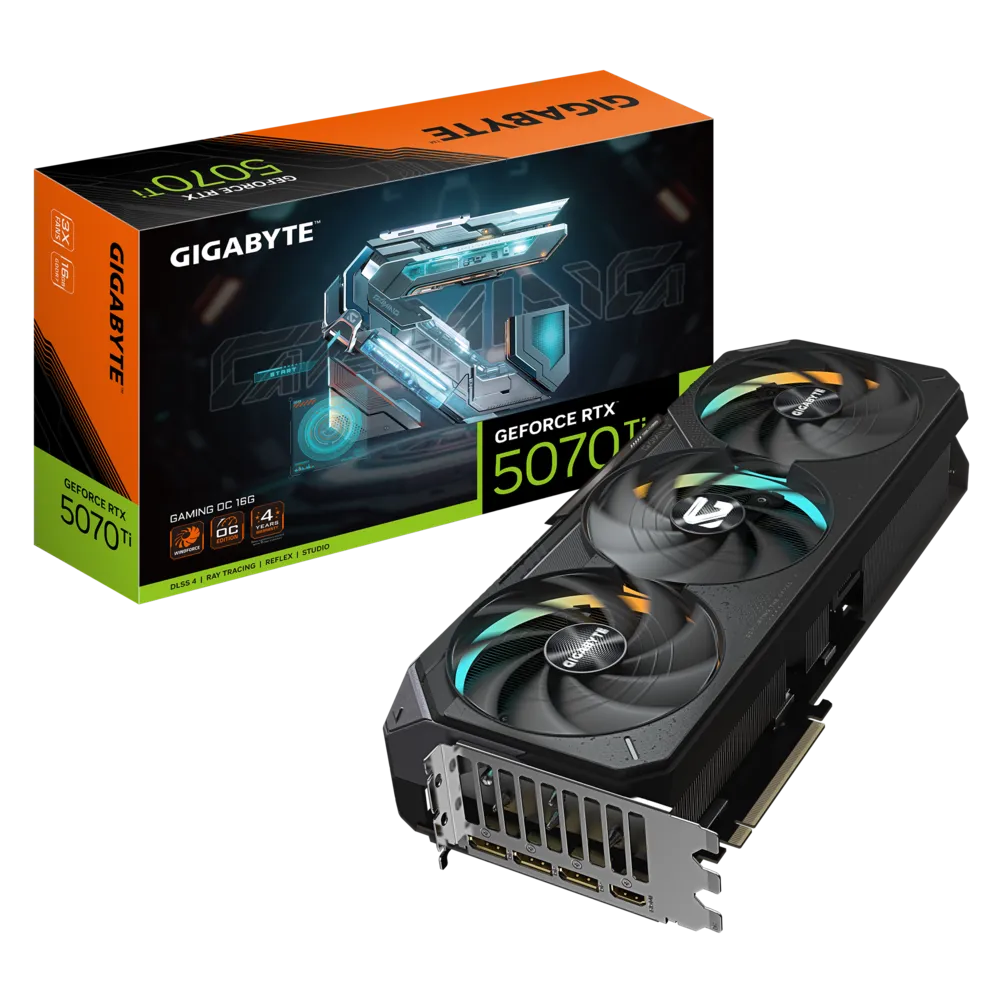 Gigabyte GeForce RTX 5070 Ti GAMING OC 16G Nvidia GDDR7, 256-bit