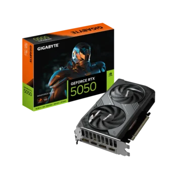 1000 Gigabyte Nvidia GeForce Windforce OC RTX 5050 8GB GDDR6, 128- bit