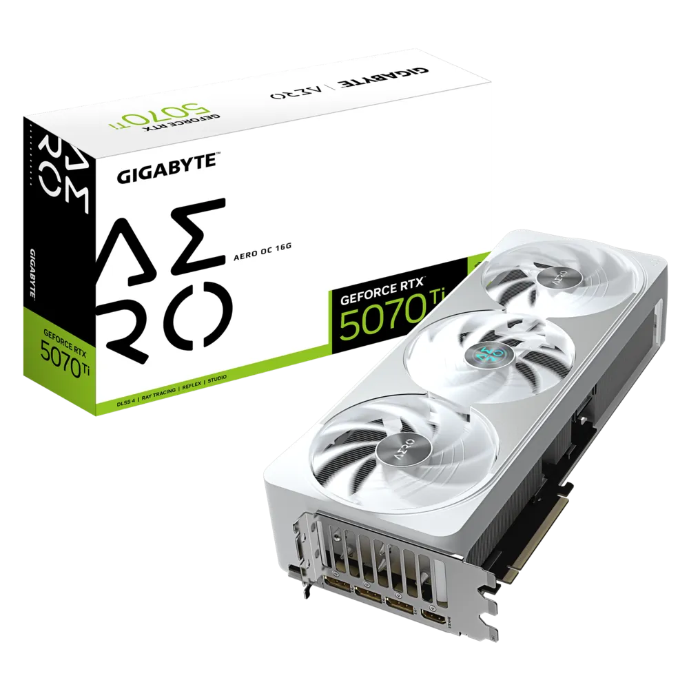 Gigabyte GeForce RTX 5070 Ti AERO OC 16G Nvidia GDDR7, 256-bit